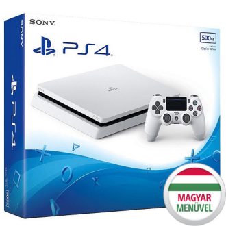   Playstation 4 Slim 500GB Fehér PS4 Glacier White + ajándék játék (használt)
