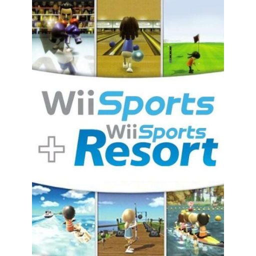 Nintendo Wii konzol (fekete) + Wii Wheel, Wii Remote Plus + Wii Sports Sport Resort (használt)