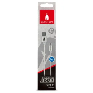 066086.webp Spartan Gear - Double Sided USB Cable (Type C) 2m White (MULTI)