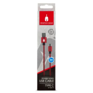 066087.webp Spartan Gear - Double Sided USB Cable (Type C) 2m Red (MULTI)
