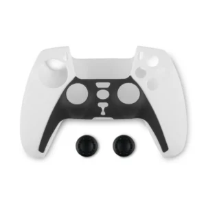 072238.webp Spartan Gear - Controller Silicon Skin Cover and Thumb Grips Black/White (PS5)