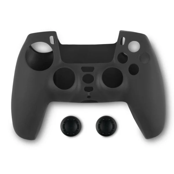 Spartan Gear - kontroller szilikon védő és analóg védő fekete (PS5)