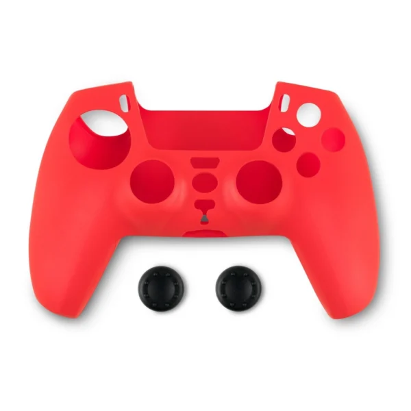 Spartan Gear - kontroller szilikon védő és analóg védő piros (PS5)