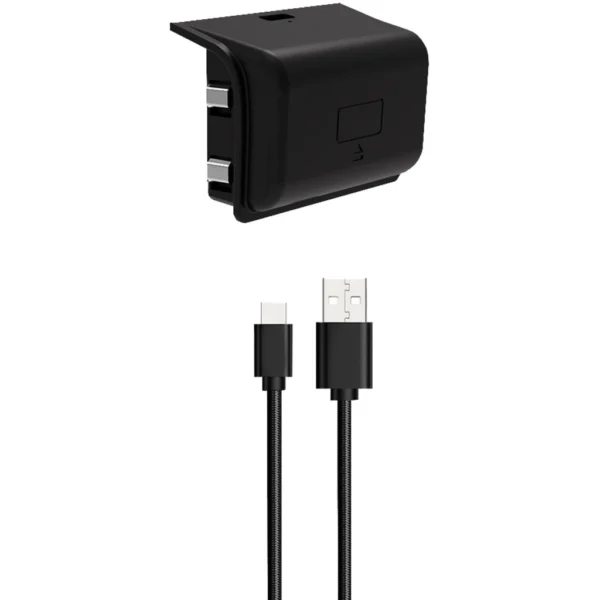 Qware Gaming - Xbox X Series Battery Pack, Újratölthető akkumulátor - Xbox X/S vezérlő - 1200 mAh - USB-C - Xbox - Fekete