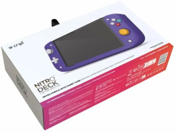 Nitro Deck Retro Purple Limited Edition hordtáskával Nintendo Switch