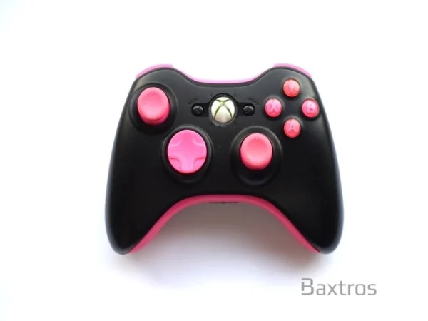 419174.webp Xbox 360 Wireless Controller Pink-Black (vezeték nélküli kontroller) (használt)