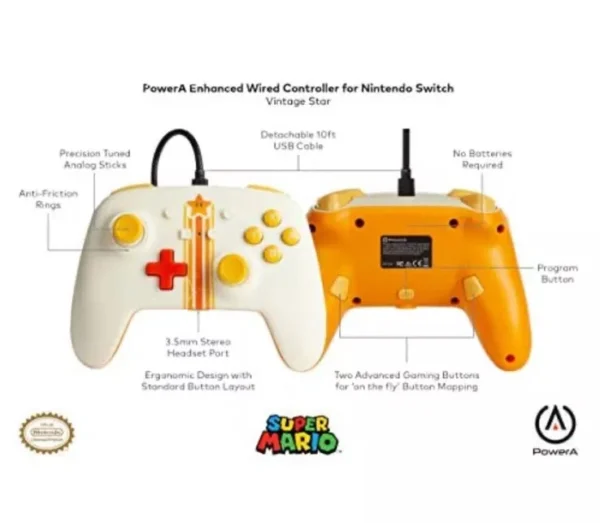 568655_altpic_1.webp Vezetékes kontroller Nintendo Switch - Vintage Star PowerA