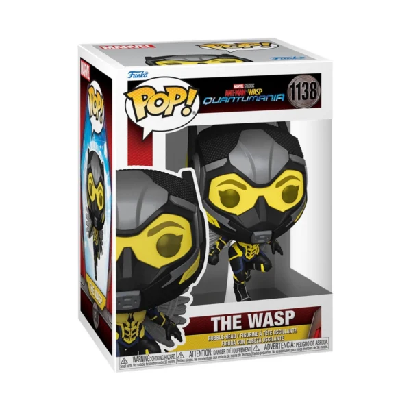 Funko Pop! Marvel: Ant-Man and the Wasp: Quantumania - Wasp #1138 Bobble-Head Vinyl Figure (Platform nélküli)
