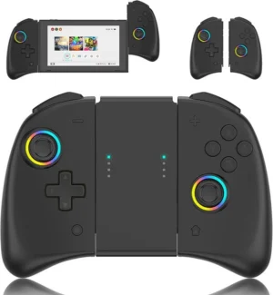 Joy Con pár Nintendo Switch -hez LED fénnyel, extra gombokkal
