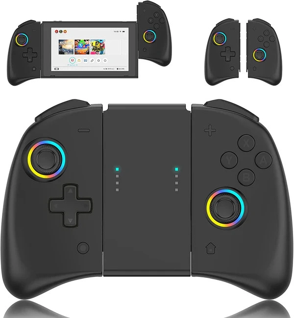 Joy Con pár Nintendo Switch -hez LED fénnyel, extra gombokkal