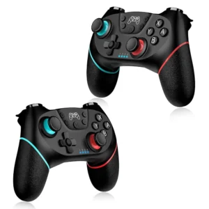 778816.webp 2 db Nintendo Switch/Switch Lite/Switch OLED-del kompatibilis vezeték nélküli kontroller, dupla Turbo vibrációval, 6 tengely, újratölthető fekete (használt)