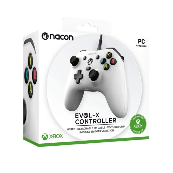 Nacon Evol-X vezetékes Xbox kontroller fehér (XBO/XBX)