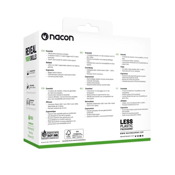 Nacon Evol-X vezetékes Xbox kontroller fehér (XBO/XBX)
