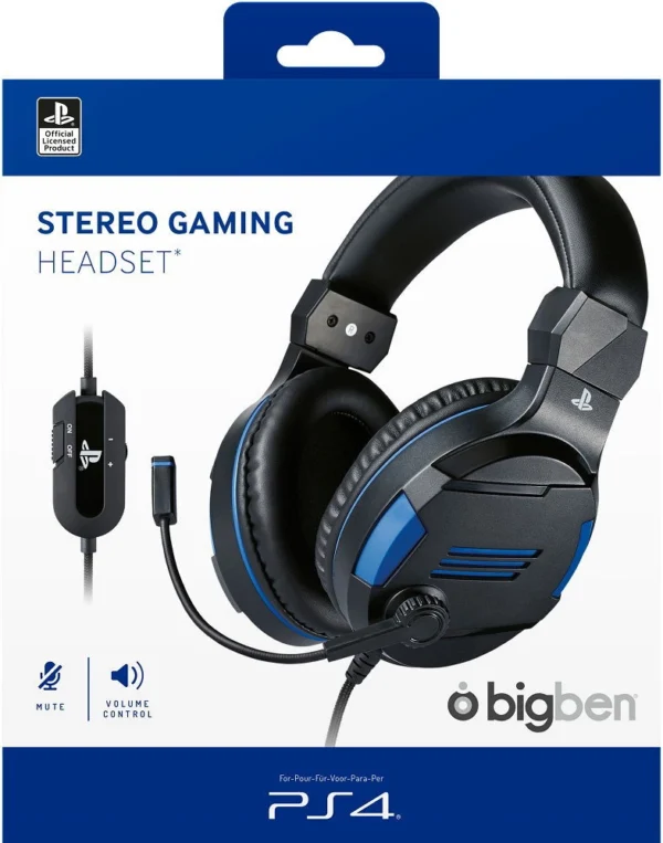Stereo Gaming Headset V3 Fekete (PS4) fejhallgató