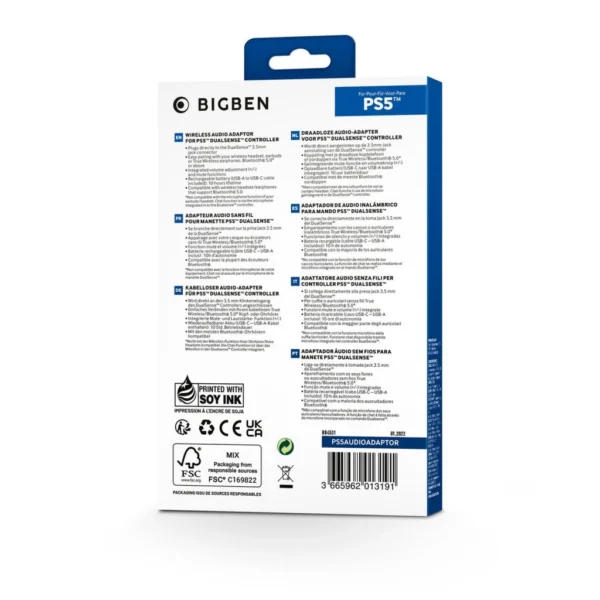 Vezeték nélküli audio adaptor PS5 DualSense kontrollerhez (PS5)