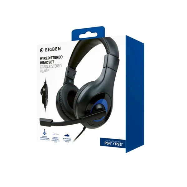 Stereo Gaming Headset V1 Fekete (PS5) fejhallgató