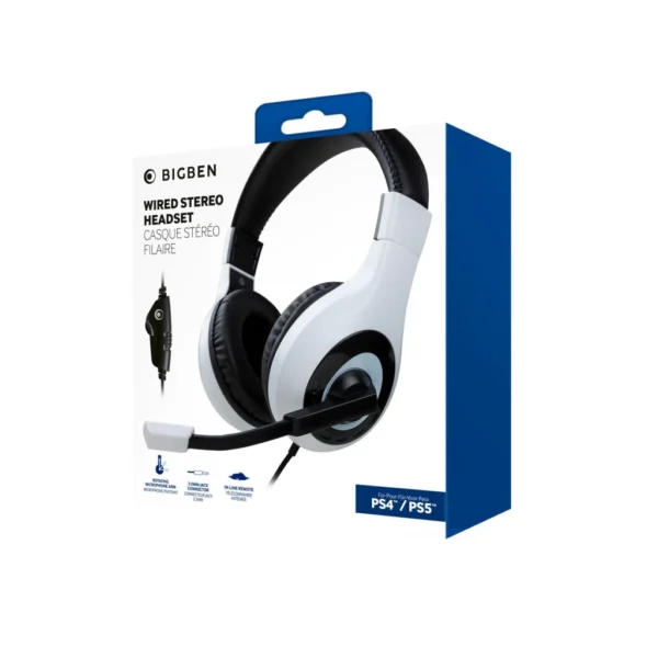 Stereo Gaming Headset V1 Fehér (PS5) fejhallgató
