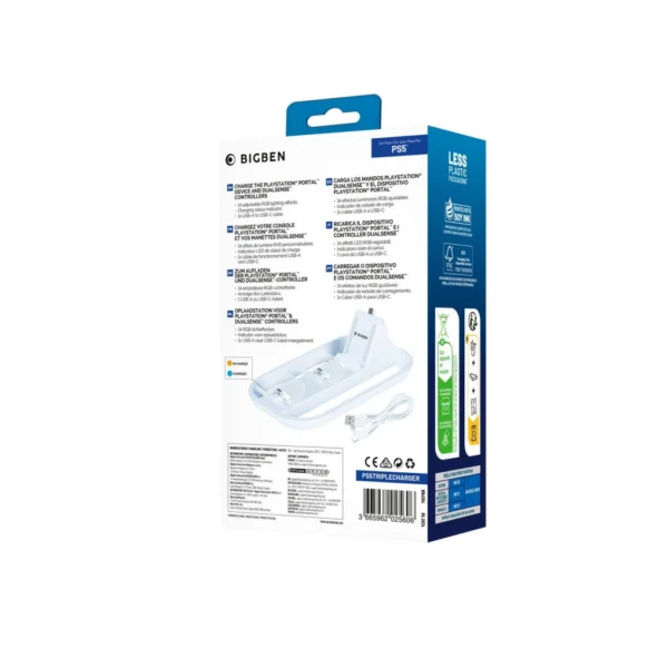 PS5TRIPLECHARGER_altpic_1.webp Nacon Tripla Töltőállomás PlayStation Portal és DualSense Kontrollerekhez (PS5)