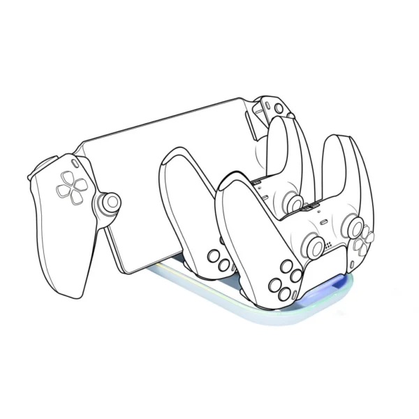 PS5TRIPLECHARGER_altpic_2.webp Nacon Tripla Töltőállomás PlayStation Portal és DualSense Kontrollerekhez (PS5)