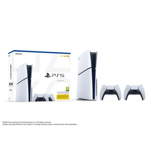 PS711000042064.webp PlayStation®5 konzol Slim + 2 DualSense vezeték nélküli kontroller (PS5)