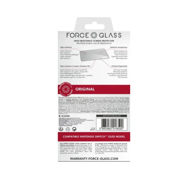 SWITCHOFORCEGLASS_altpic_1.webp Extra erős kijelzővédő fólia Nintendo Switch OLED készülékhez (NSW)