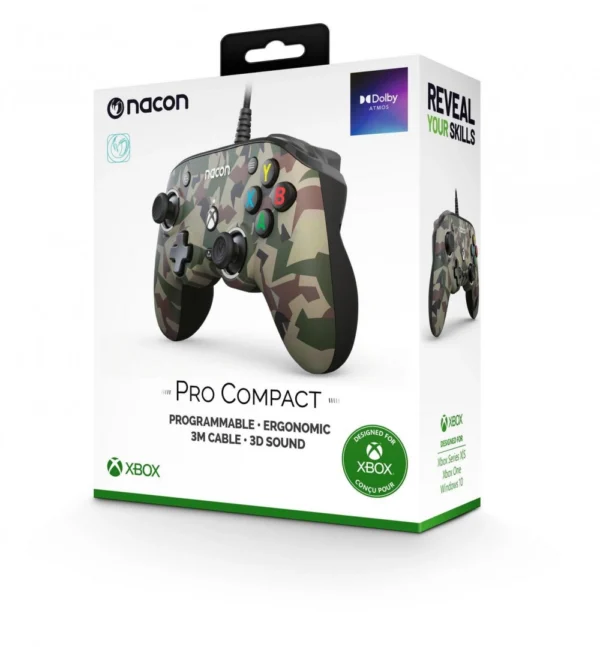 Nacon Pro Compact Forest Camo vezetékes kontroller (XBX)