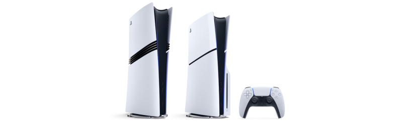 PlayStation 5 és PlayStation 5 Pro konzolok egymás mellett