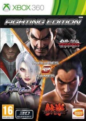 319745101.bandai-namco-entertainment-fighting-edition-tekken-tag-tournamament-2-soul-calibur-v-tekken-6-xbox-360 Fighting Edition: Tekken Tag Tournamament 2 + Soul Calibur V + Tekken 6 Xbox 360 (használt)