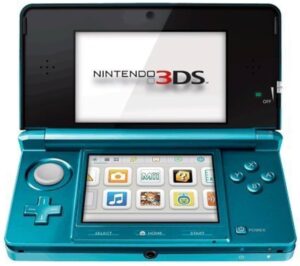 Nintendo 3DS Aqua Blue Alapgép + 16GB Memóriakártya játékokkal + USB-C Töltőport (használt)