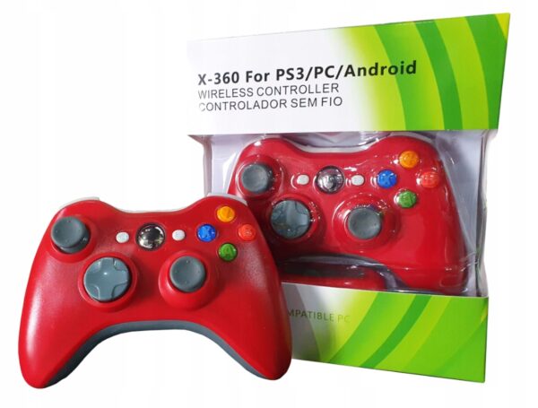 XBOX-360-VEZETEK-NELKUeLI-PAD-KONTROLLER-VIBRACIOVAL Xbox 360 Vezeték Nélküli Kontroller - Piros