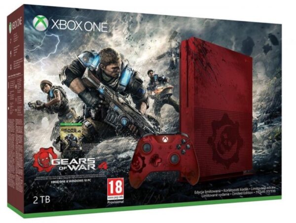 Xbox One S 2TB Gears of War 4 Limited Edition konzol – eredeti limitált kontrollerrel (használt)