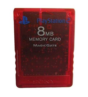 Eredeti Sony PlayStation 2 (PS2) Memory Card 8MB – Áttetsző Piros Clear Red (használt)