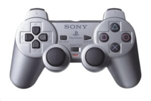 Eredeti Sony PlayStation 2 (PS2) DualShock 2 kontroller – Satin Silver (Ezüst – használt)