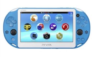 Sony PlayStation Vita (PS Vita) Slim PCH-2000 – kék-fehér ajándék játékokkal (használt)
