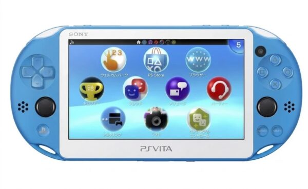 Sony PlayStation Vita (PS Vita) Slim PCH-2000 – kék-fehér ajándék játékokkal (használt)