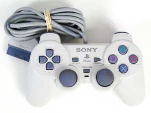 Eredeti Sony PSone (PlayStation 1) DualShock kontroller – világosszürke (Használt)