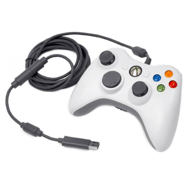 Microsoft Xbox 360 kontroller, vezetékes fehér (használt) Microsoft Xbox 360 kontroller, vezetékes fehér (használt)